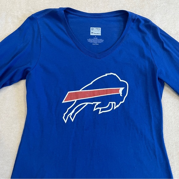 Josh Allen Fanatics Womens Size Small Long Sleeve Jersey T-Shirt Buffalo Bills - Picture 4 of 11